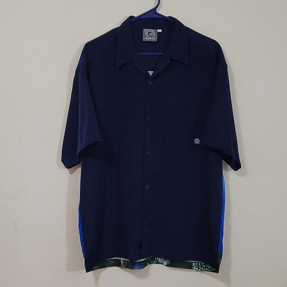 Rietveld USA Hawaiian Shirt - Navy - Large - Picture 1 of 16